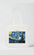 Starry Night Inspired Art Tote Bag – Aesthetic Canvas Shopper Bag