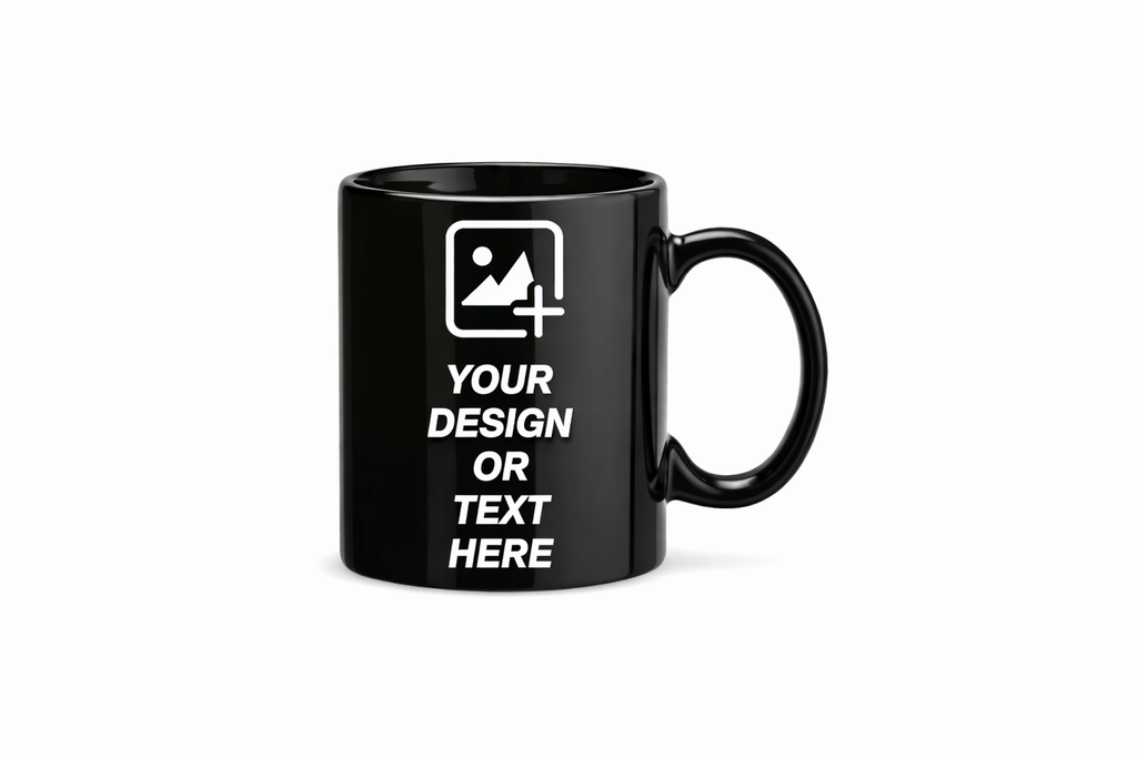 Personalized Magic Mug (Heat Reveal) – Custom Photo Color Changing Coffee Cup – 325ml Black Ceramic