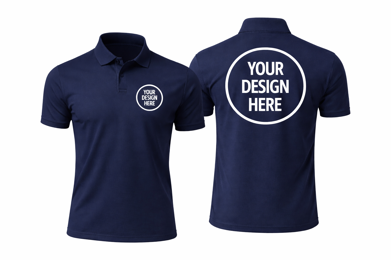 Custom Polo T-Shirt | Personalised Logo Print | Multiple Colors Available