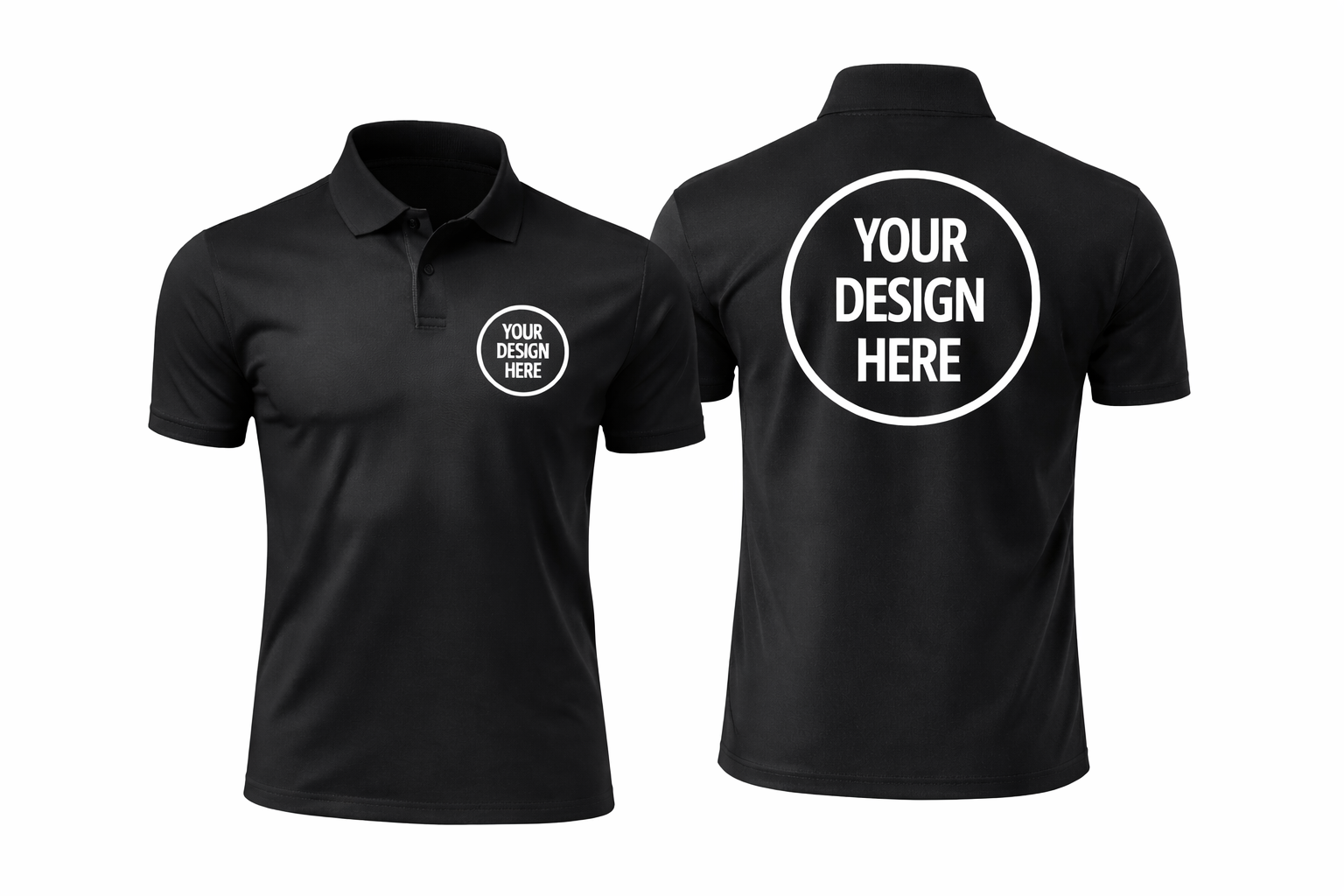 Custom Polo T-Shirt | Personalised Logo Print | Multiple Colors Available