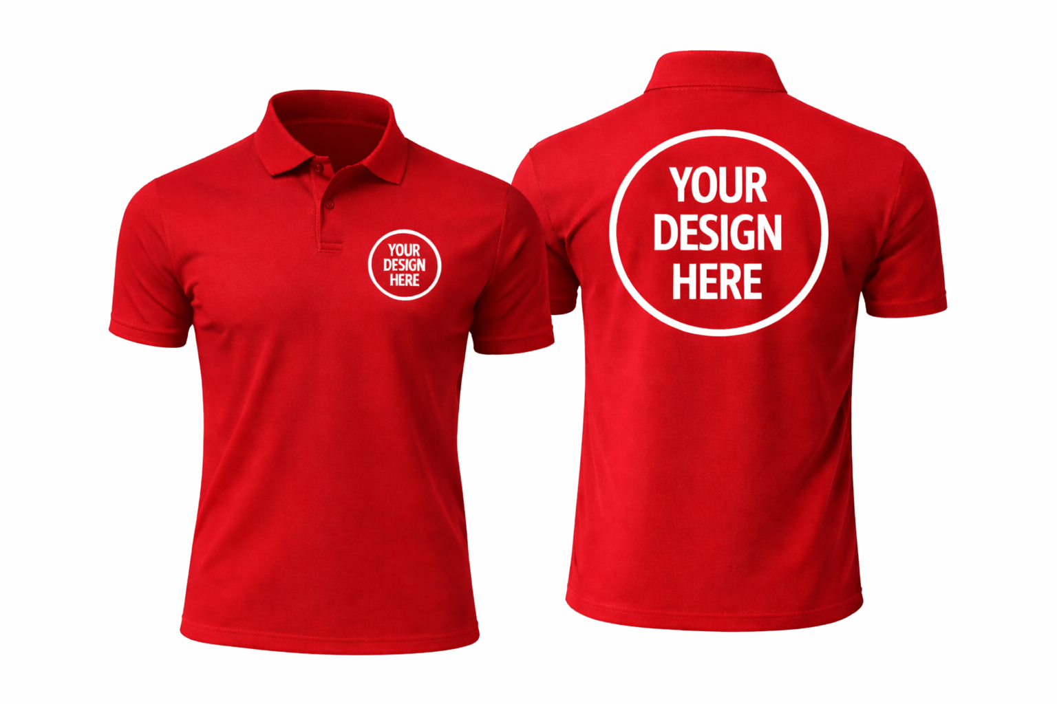 Custom Polo T-Shirt | Personalised Logo Print | Multiple Colors Available
